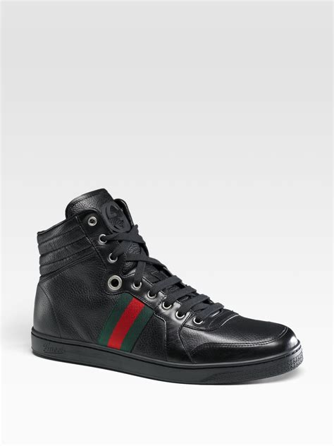 black gucci sneakers men's|Gucci men sneakers on sale.